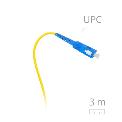 SC/upc 6 Fiber OS2 (G657.A1) Color Coded 0,9mm Pigtail -- 3m