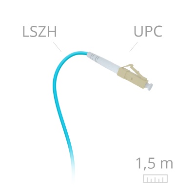 LC MM (OM3 50/125) 0,9mm LSZH Fiber Optic Pigtail -- 1,5m