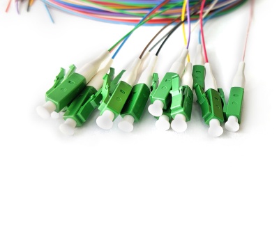 OS2 12 Fibers Optical Pigtail LC/apc (G657.A1) Color Coded 0,9mm --3m