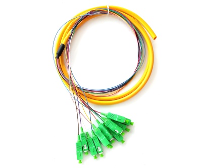 SC/apc 12 Fibers OS2 (G57.A1) Bunch 0,9mm Pigtail -- 1,5m