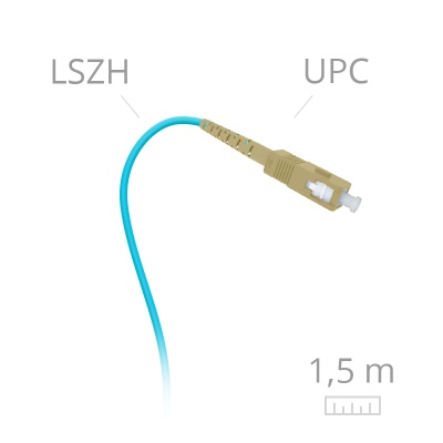 OM3 SC Fiber Optic Pigtail MM (50/125) 0,9mm LSZH -- 1,5m