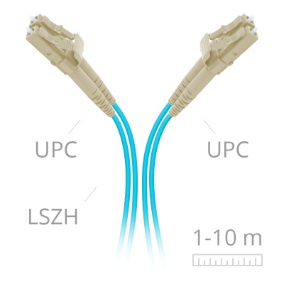 LaserCords LC/upc-LC/upc MM OM4 (50/125) Duplex 2mm Patch Cord