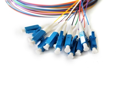 OS2 12 Fibers Optical Pigtail LC/upc (G657.A1) Color Coded 0,9mm --3m