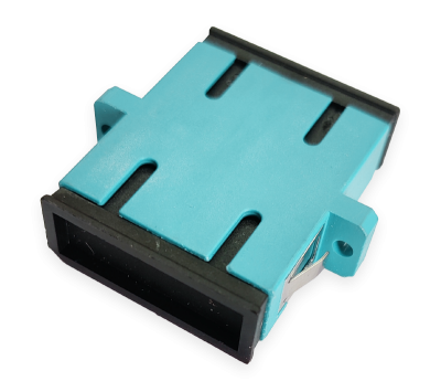 SC to SC Duplex Multimode OM3 Adapter with Flange, UPC