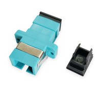 SC to SC OM3 Adapter Simplex Multimode with Flange, UPC