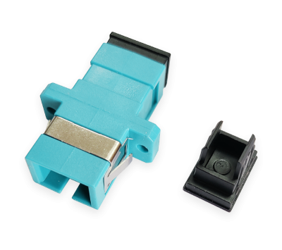 SC to SC OM3 Adapter Simplex Multimode with Flange, UPC