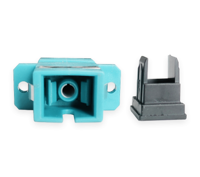 SC to SC OM3 Adapter Simplex Multimode with Flange, UPC