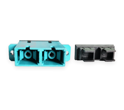 SC to SC Duplex Multimode OM3 Adapter with Flange, UPC
