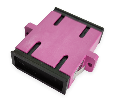 SC to SC Duplex Multimode OM4 Adapter with Flange, UPC